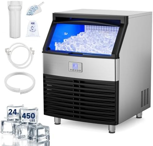 Commercial Clear Ice Machine with Large Storage
